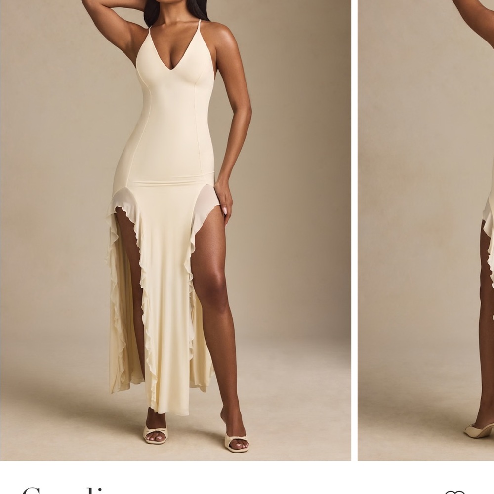 Oh Polly Cream High Low Dress